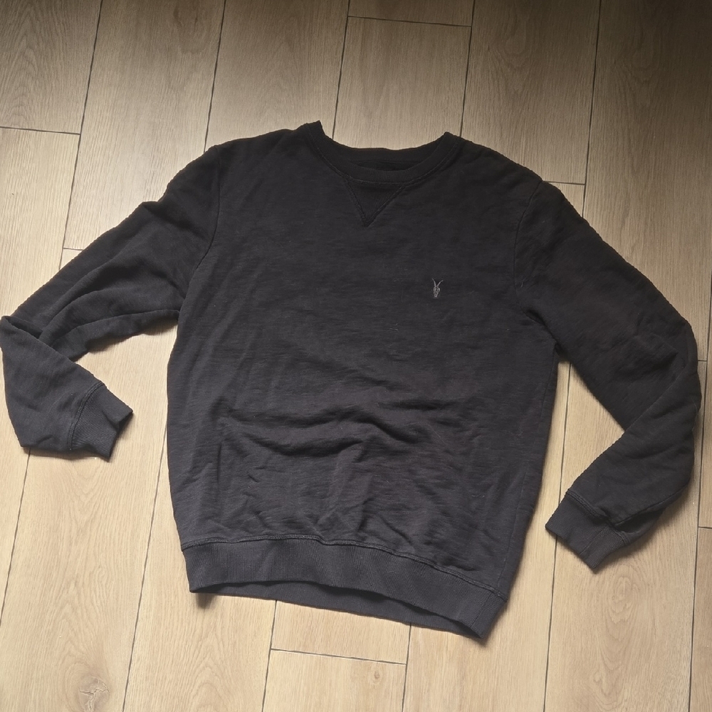 AllSaints Ollie Crew Neck Ramskull Sweatshirt Sz M